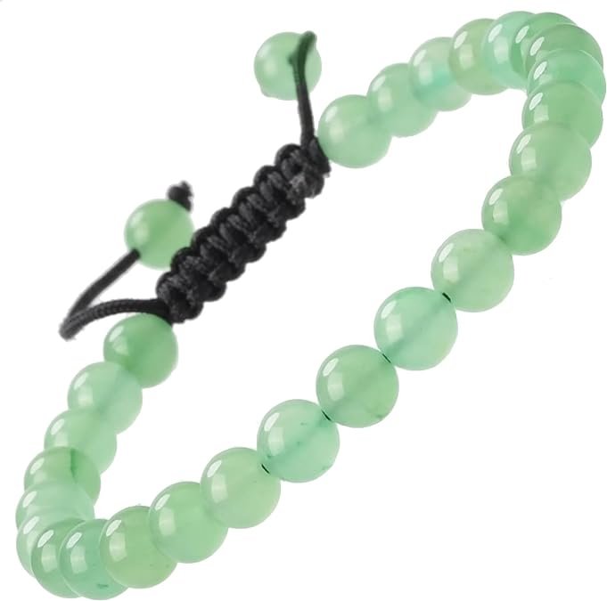 Natural Green Aventurine Healing Power Gemstone Crystal Bead Adjustable Bracelets