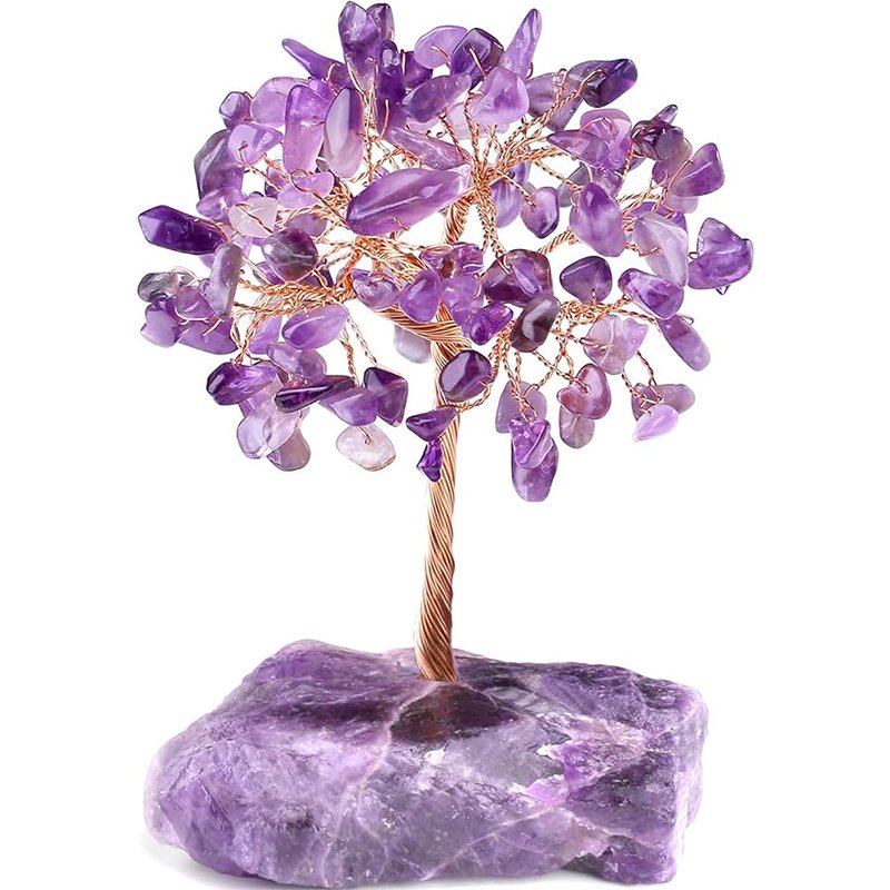 Reiki Natural Crystals Base Copper Wire Tree