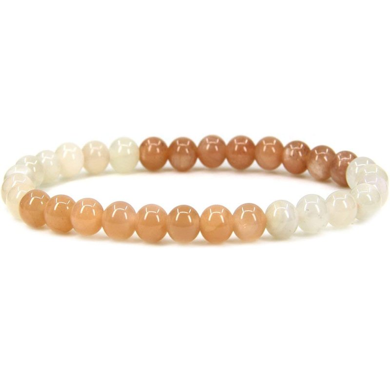 Multicolor Sunstone Handmade Round Beads Stretch Bracelet