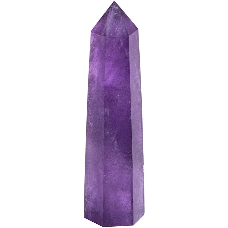 6 Faceted Reiki Amethyst Healing Crystal Wands
