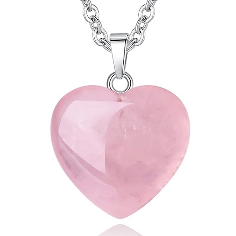 Quartz Heart Love Crystal Necklace