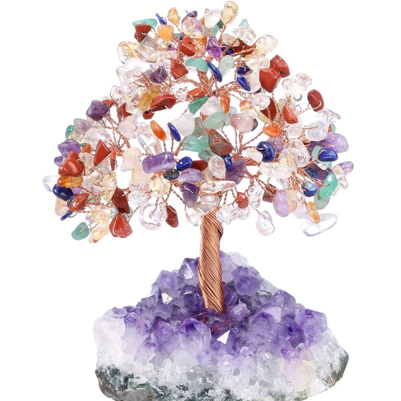 Natural 7 Chakra Gemstone Healing Crystal Money Tree