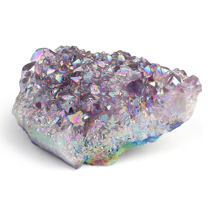 Titanium Bonded Amethyst Crystal Gemstones Crystals