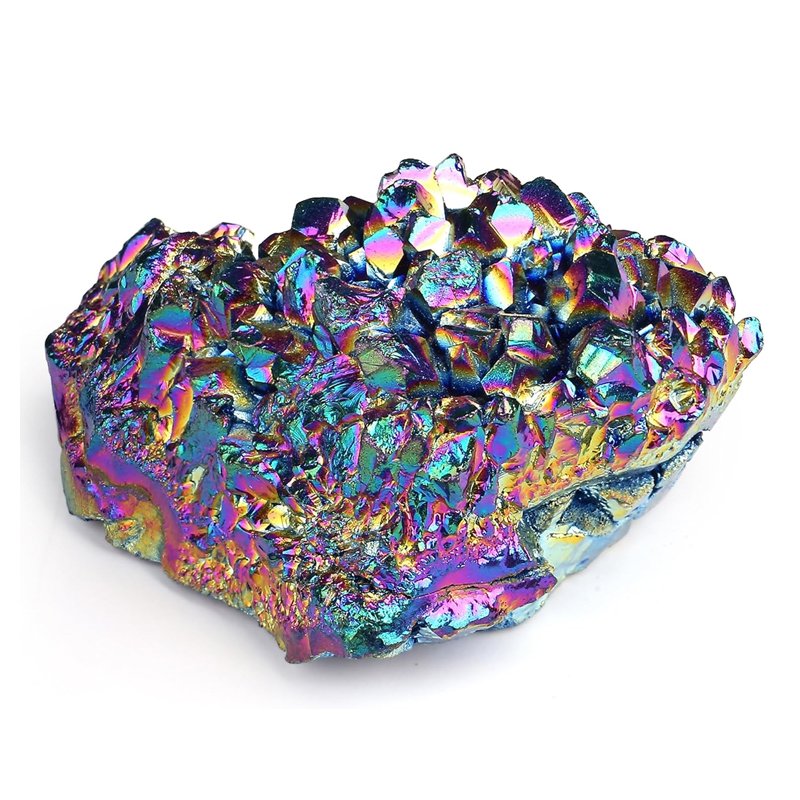 Titanium Coated Crystal Cluster