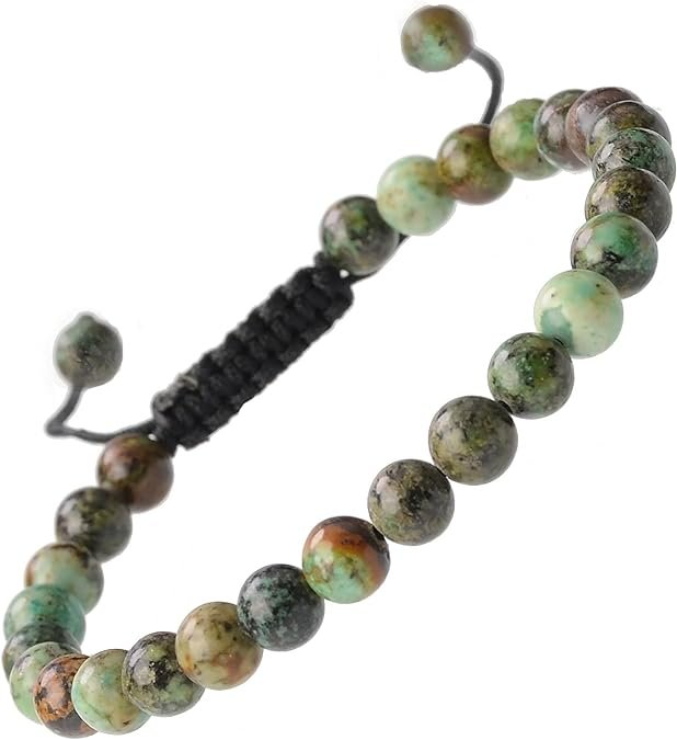 African Turquoise Healing Power Gemstone Crystal Bead Adjustable Bracelets