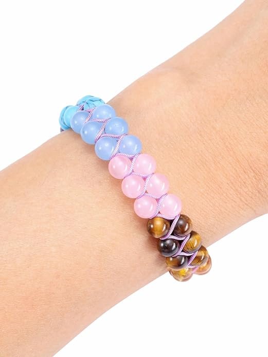 Purple-Chakra Charm Healing Crystals Bracelet-1