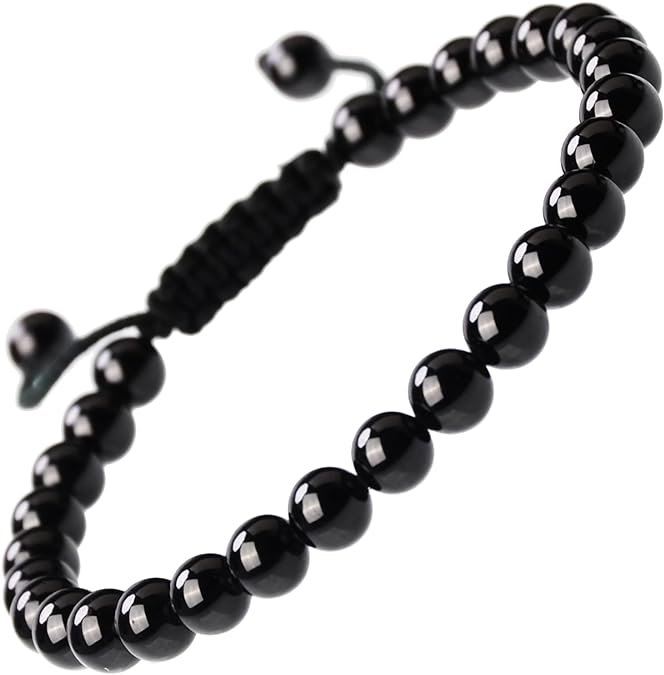 Natural Onyx Healing Power Gemstone Crystal Bead Adjustable Bracelet