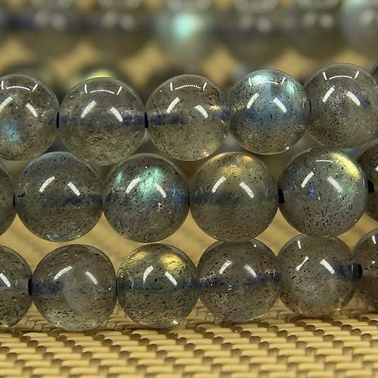 Labradorite Handmade Round Beads Stretch Bracelet-1