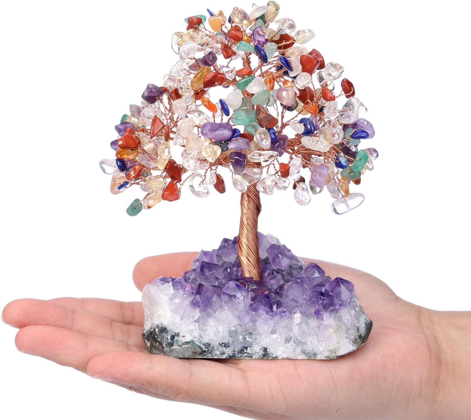 Natural 7 Chakra Gemstone Healing Crystal Money Tree-1