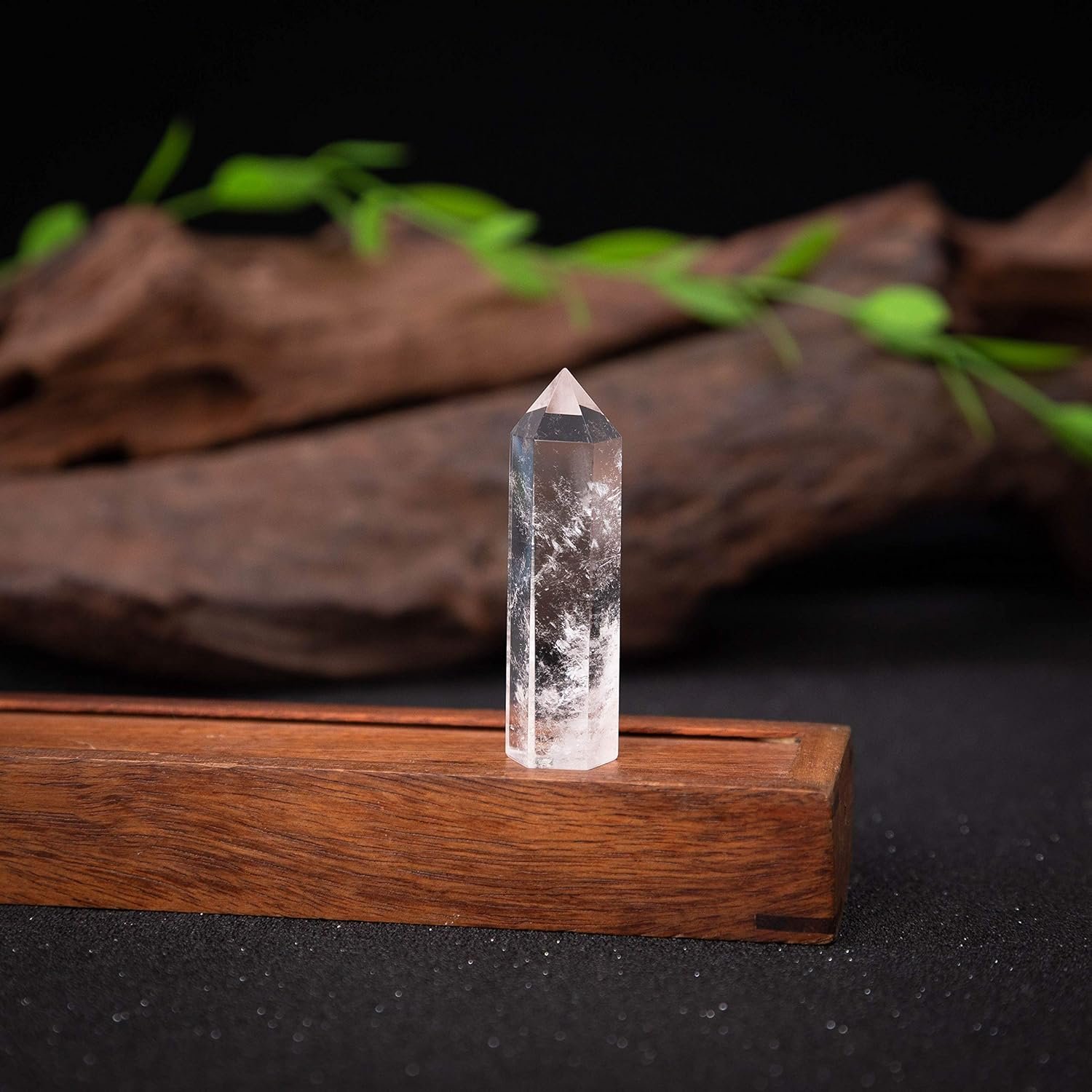 6 Faceted Reiki Clear Quartz Healing Crystal Wands-1