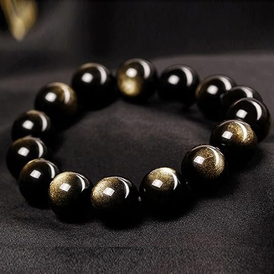 Gold Obsidian Beads Bracelet-1