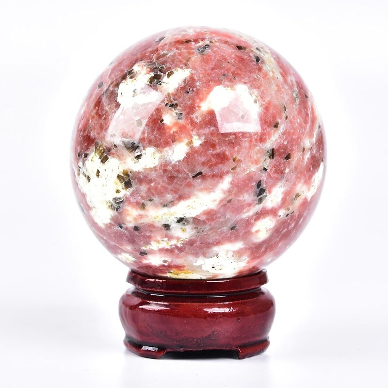 Peach Blossom Stone Crystal Ball