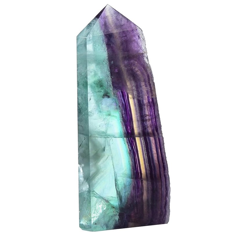 Natural Fluorite Crystal Tower Obelisk Slab