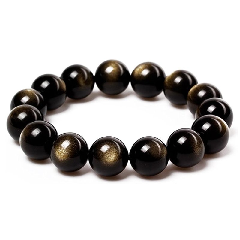 Gold Obsidian Beads Bracelet