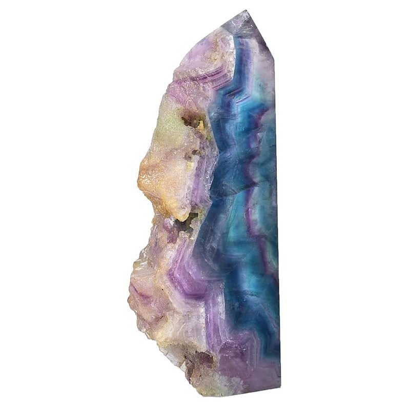 Natural Fluorite Crystal Tower Obelisk Slab