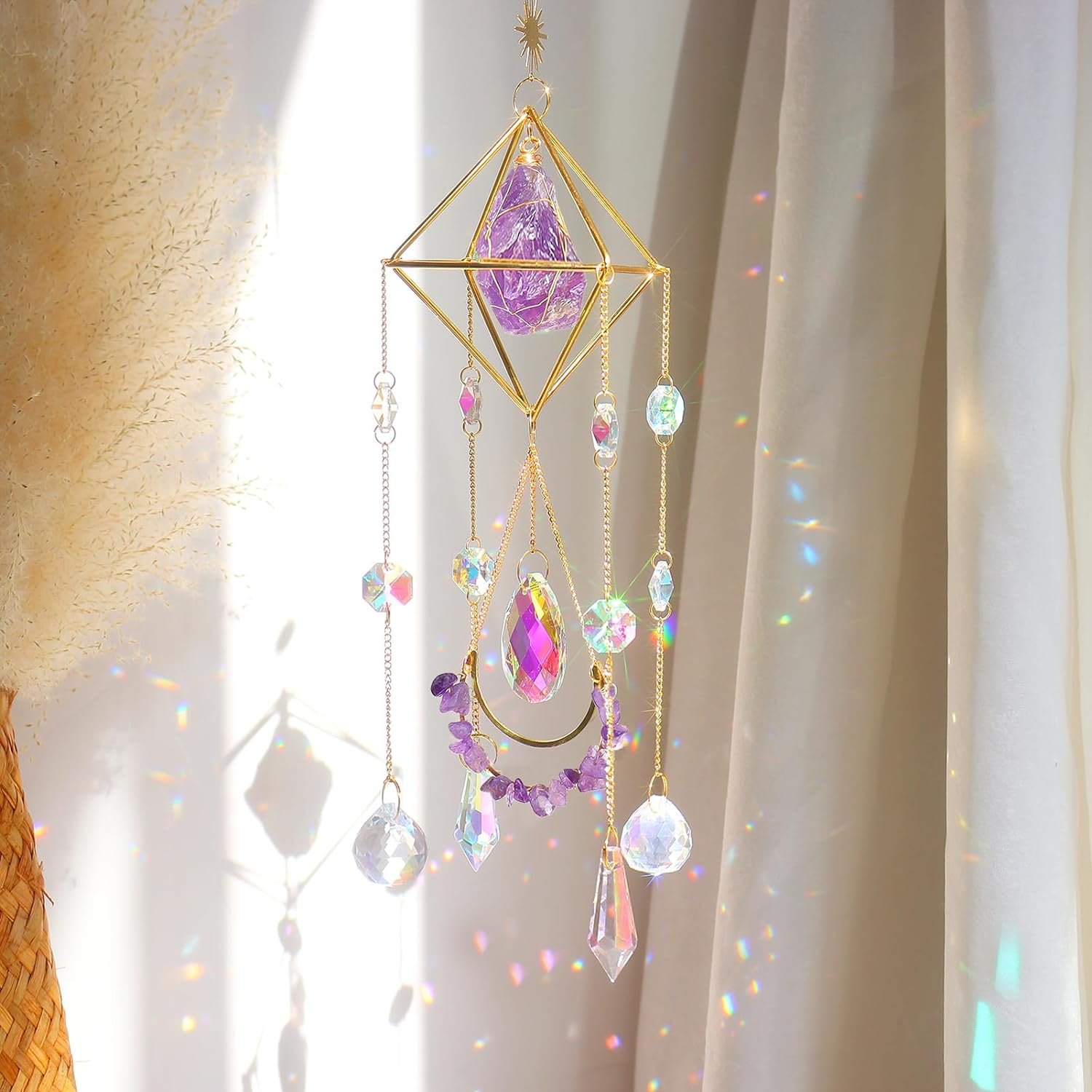 Amethyst Crystal Suncatcher