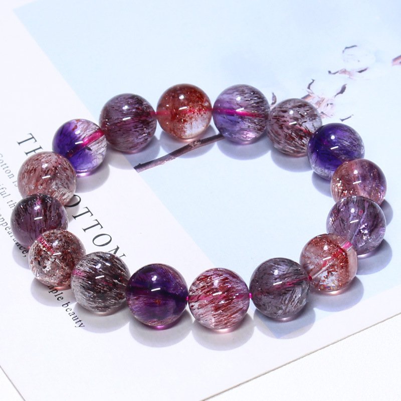 Natural Amethyst Super Seven Crystal Bracelet