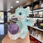 White Bubble Dragon Crystal Ball Ornament