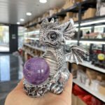 White Bubble Dragon Crystal Ball Ornament